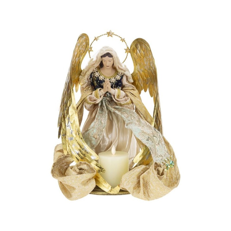 Mark Roberts Christmas 2021 Praying Angel Figurine Blue 16”