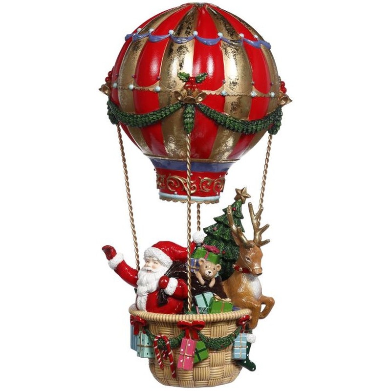 Mark Roberts Christmas 2021 Santa Hot Air Balloon Figurine 16”