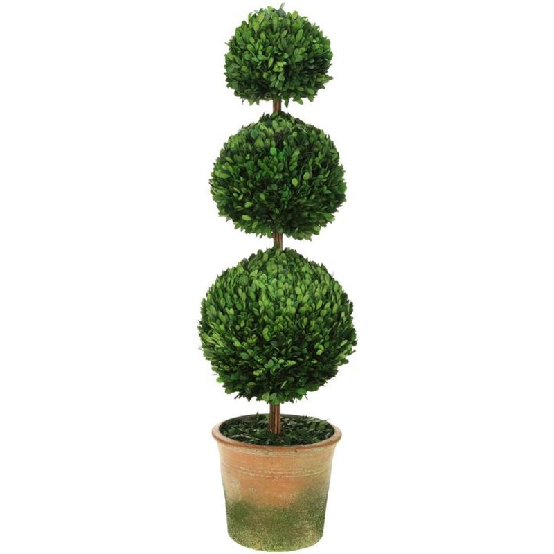 Mark Roberts Spring 2020 Triple Ball Boxwood Topiary, 42 inches
