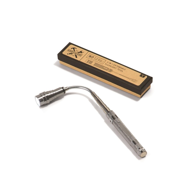 Two’s Company 3-in-1 Extendable Bendable Led Flashlight Magnetic Pick-Up Tool