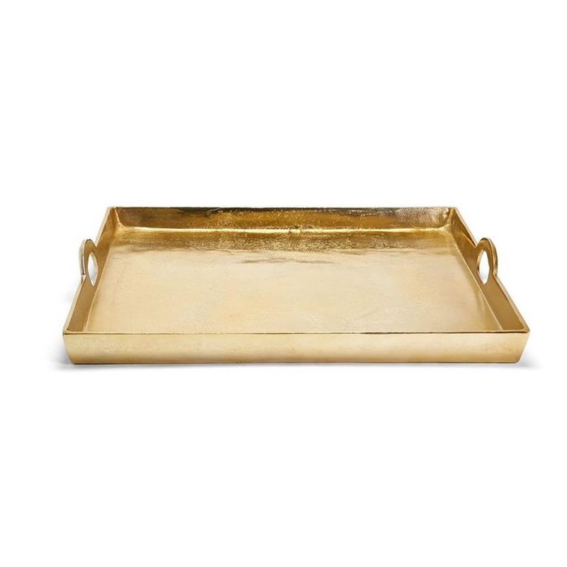Two’s Company Hotel De Ville Gold Decorative Square Tray