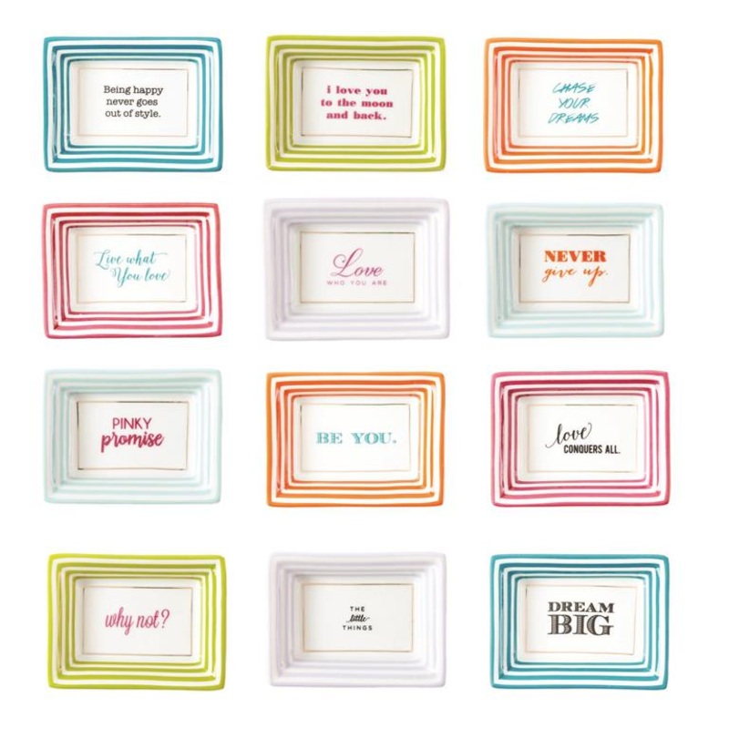 Two’s Company Petite Wise Sayings Set of 12 Trinket Trays in Gift Box