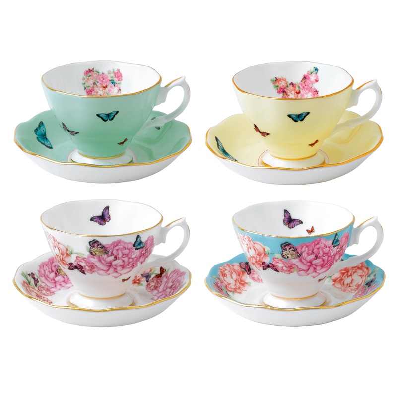 Miranda Kerr Friendship Teacup & Saucer 8 Piece Set Blessings, Gratitude, Joy & Devotion
