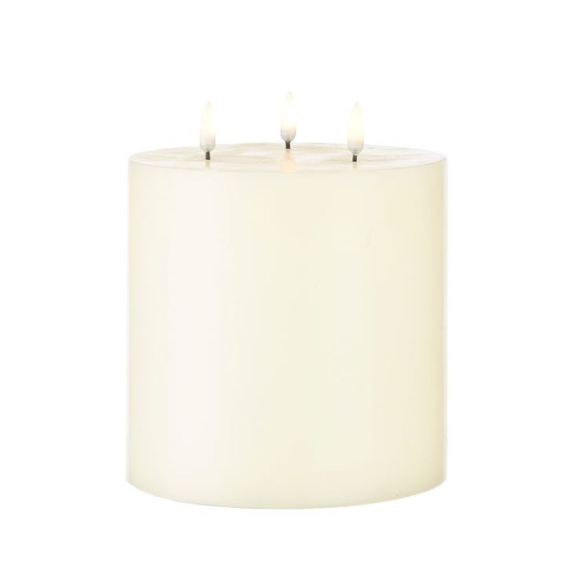 Raz Imports 6 x 7 Ivory Triflame Candle
