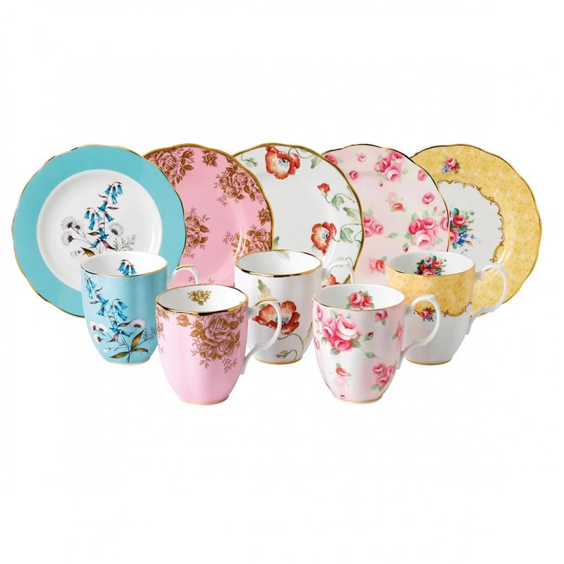 Royal Albert 100 Years 1950-1990 10-Piece Set