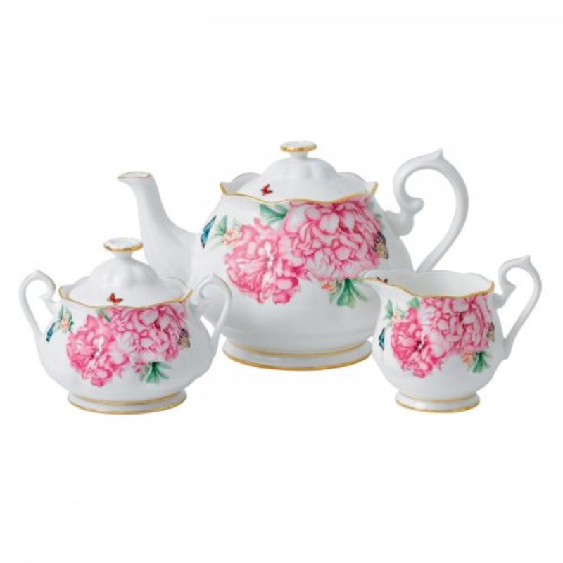 Royal Albert Miranda Kerr Friendship Teapot, Sugar & Creamer, 3 Piece Set