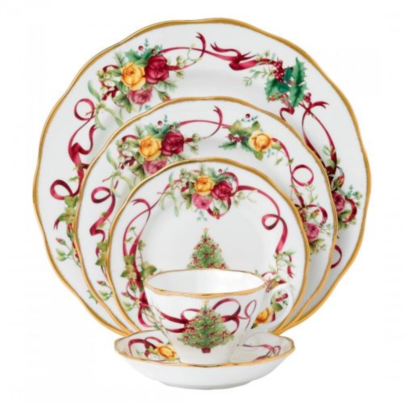 Royal Albert Old Country Roses Christmas 5-Piece Place Setting