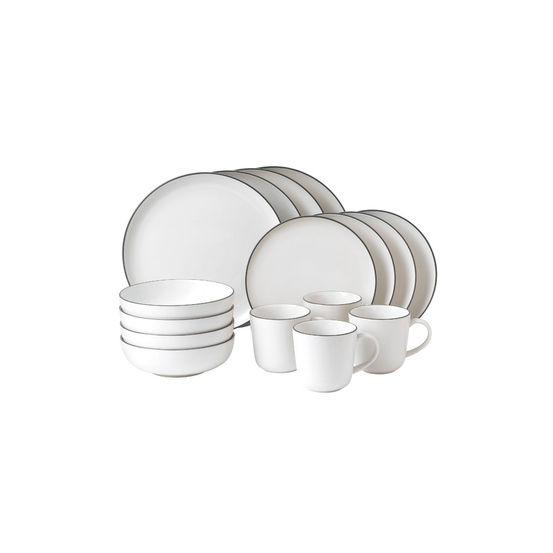 Royal Doulton Gordon Ramsay Bread Street Kitchen Dinnerware Set White, 16 Piece Set