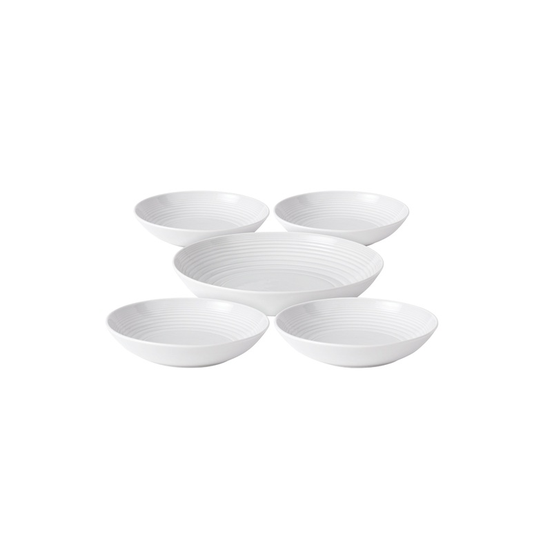 Royal Doulton Gordon Ramsay Maze Pasta Set White, 5 Piece Set