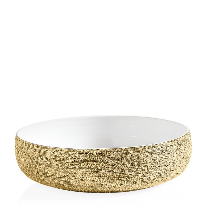 Torre & Tagus Brava Gold Spun Textured 10 Bowl