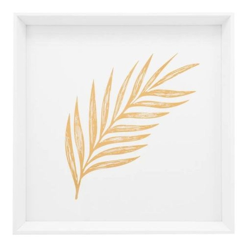 Torre & Tagus Gold Feathered Palm Leaf Framed Canvas Print, 16.5 – Gold