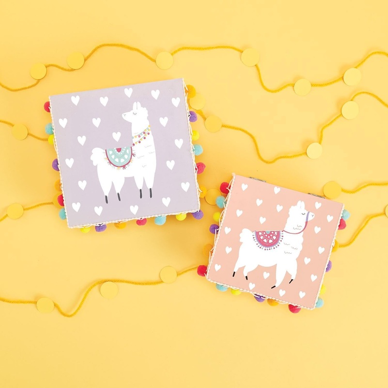 Two’s Company Llovely Llama Set of 2 Keepsake Boxes