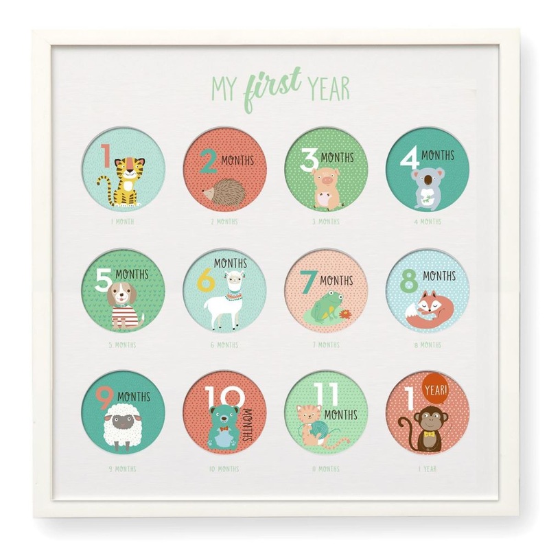 Two’s Company My First Year Photo Frame with 1-12 Month Photo Stickers