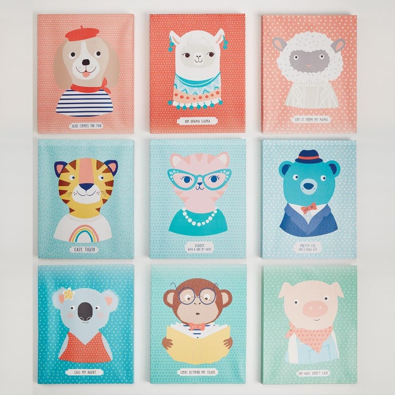 Two’s Company Set of 9 Animal Wall Art