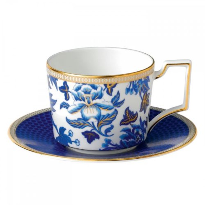 Wedgwood Hibiscus Teacup & Saucer 8.4floz
