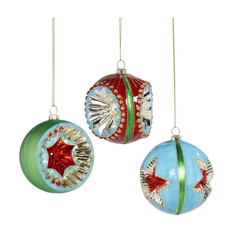 Mark Roberts Christmas 2020 Festive Ball Ornament, Assortment of 3, 4.5 inches