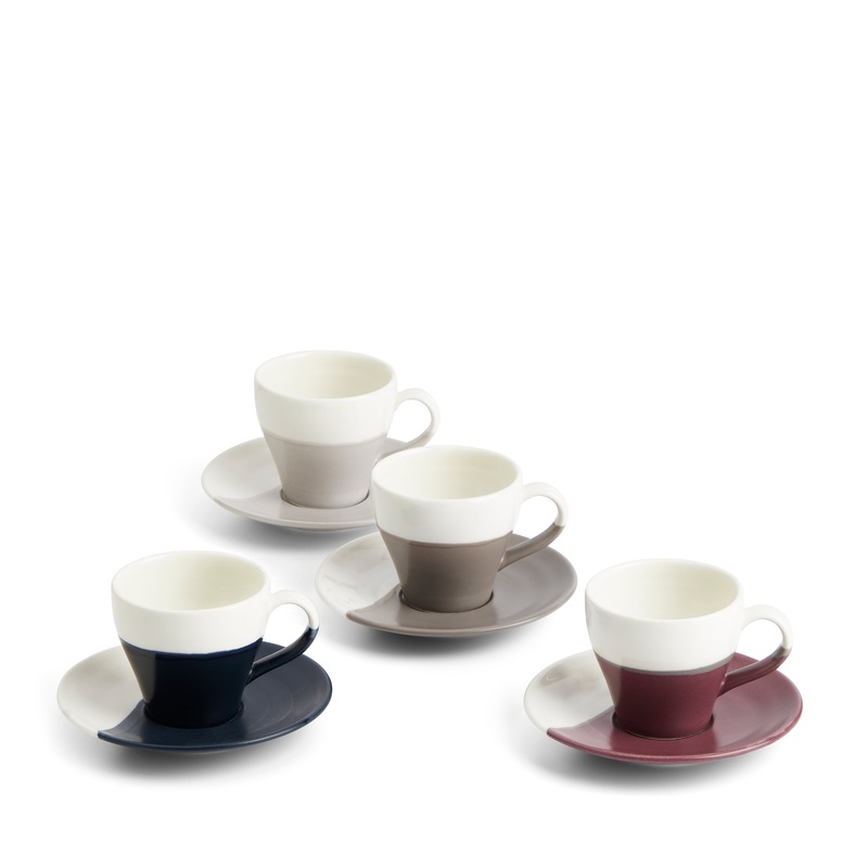 Royal Doulton 1815 Coffee Studio Espresso Cup & Saucer 4floz, Set of 4
