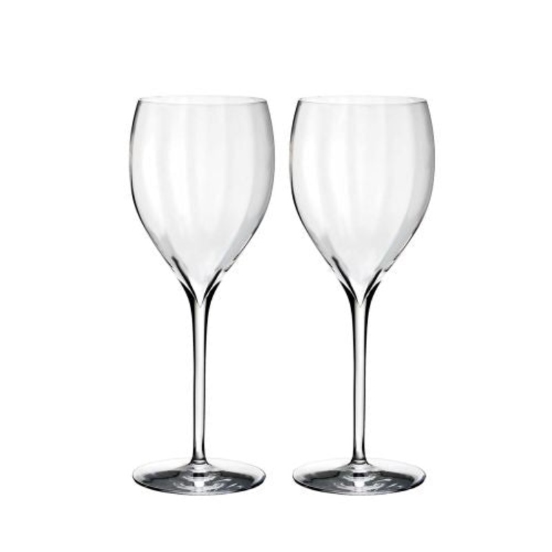 Waterford Elegance Optic Wine White Glasses 12.5floz, Set of 2