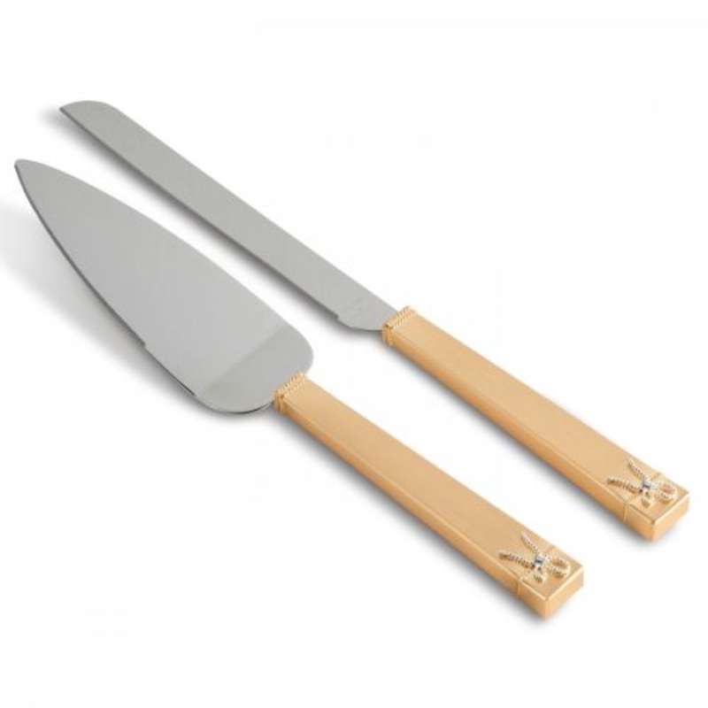 Wedgwood Vera Wang Love Knots Knife & Server Gold