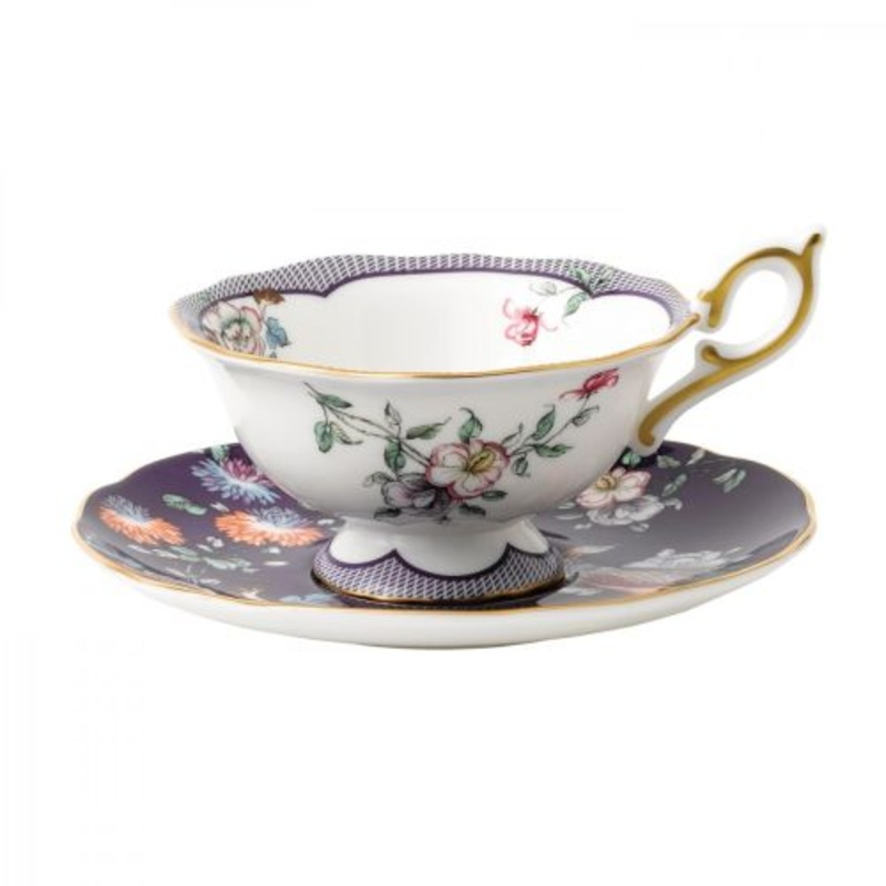 Wedgwood Wonderlust Midnight Crane Teacup & Saucer 5floz