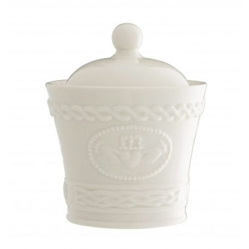 Belleek Claddagh Sugar/Condiment Bowl, Porcelain