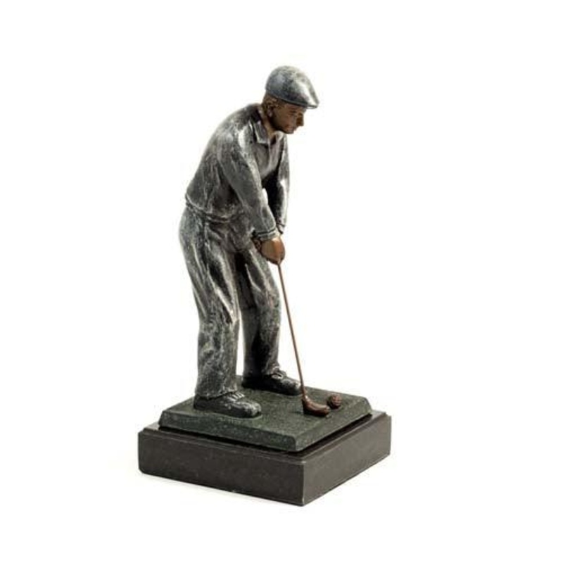 Bey Berk 11  High Cold Cast Golfer On Marble Base