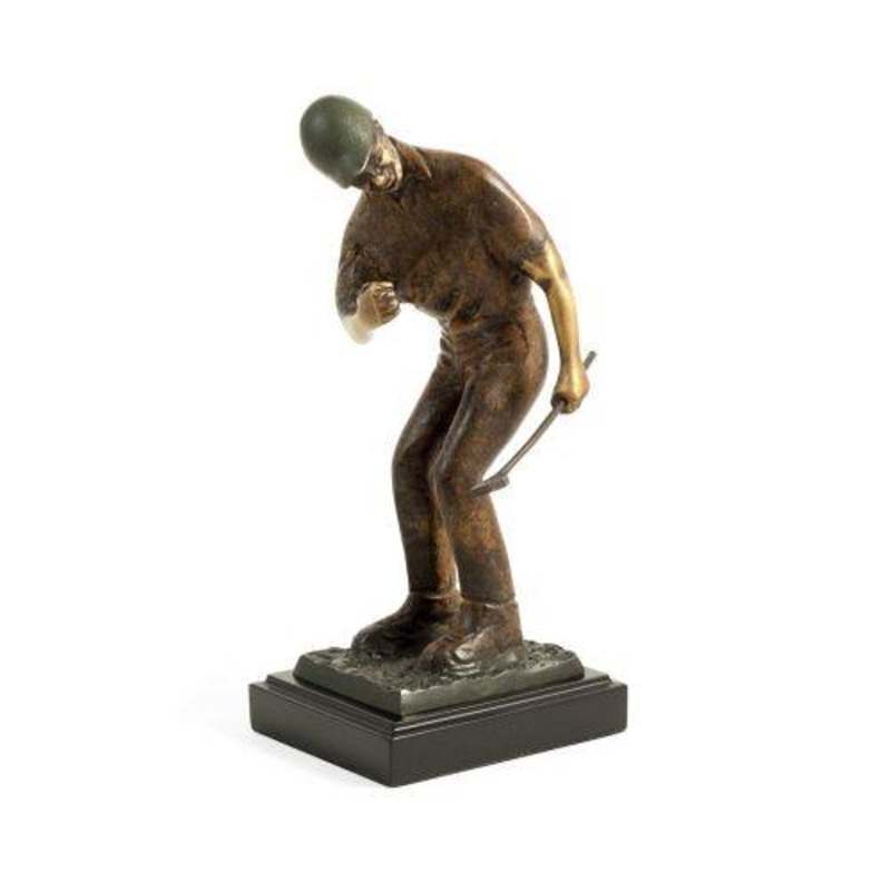 Bey Berk Nice Putt Golfer Brass Sculpture