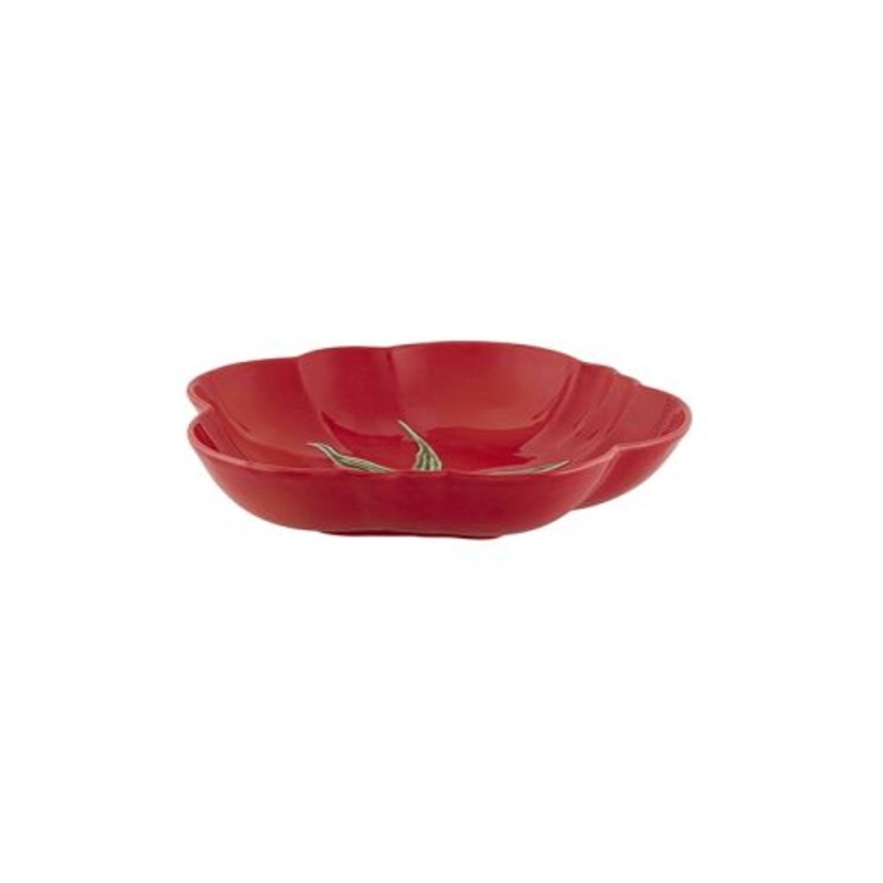 Bordallo Pinheiro Tomato Pasta Plate, Red, Earthenware, 11