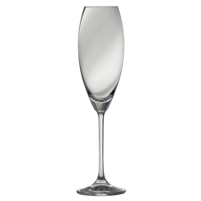 Galway Clarity Set of 6 Flutes, Clear, Crystal, 10.55 x 2.75