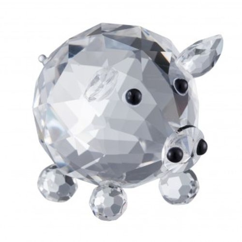Galway Piglet Figurine, Clear, Crystal, 4 x 4 x 4