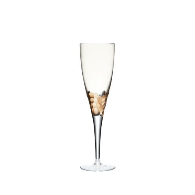 Kim Seybert Paillette White Wine Glass In Gold, Set of 4, Glass, 10