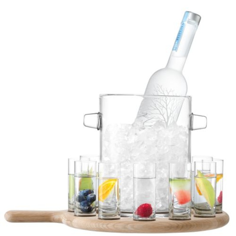 LSA International Paddle Shot Serving Set & Oak Paddle Clear