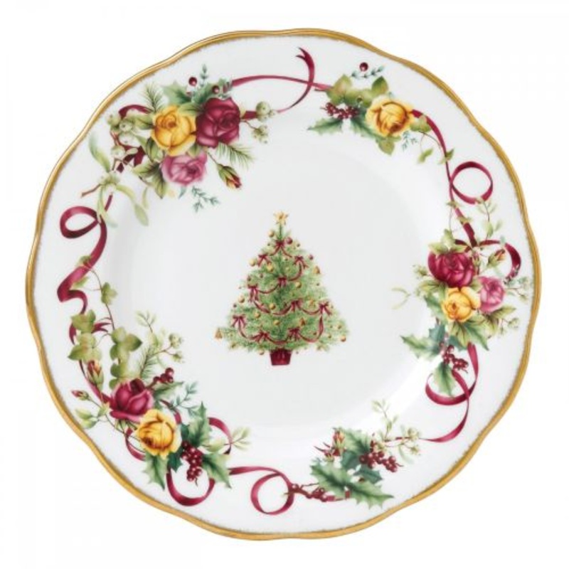 Royal Albert Old Country Roses Christmas Salad Plate 8-Inch
