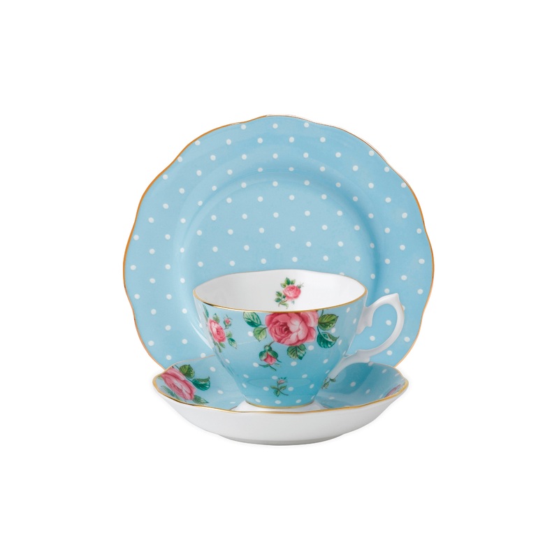 Royal Albert Polka Blue 3 Piece Set