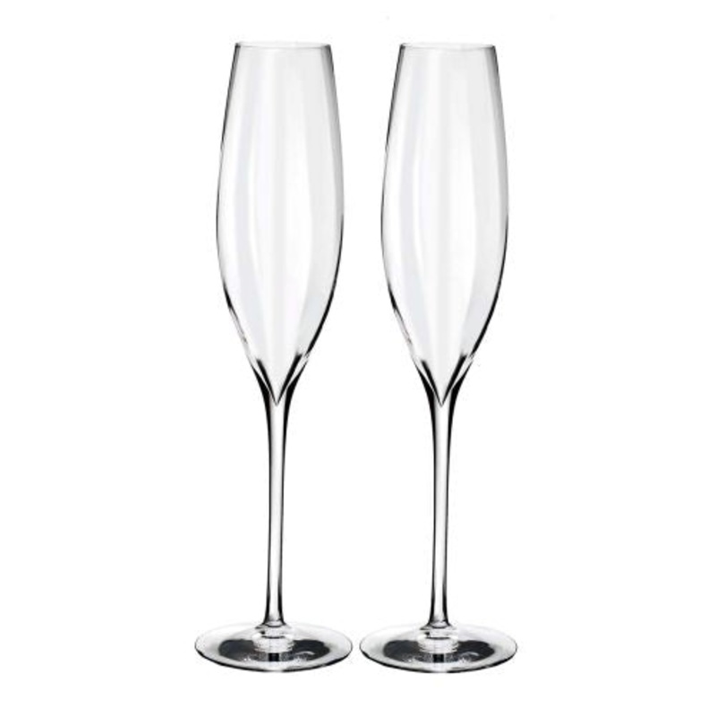 Waterford Elegance Optic Classic Champagne Flute Set of 2