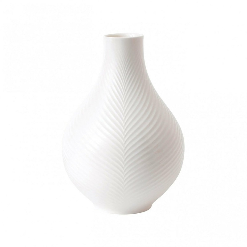 Wedgwood White Folia Bulb Vase 9