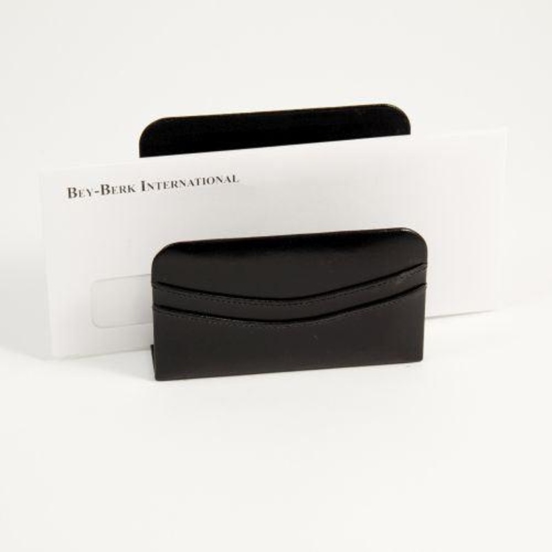 Bey Berk Black Leather Letter Rack