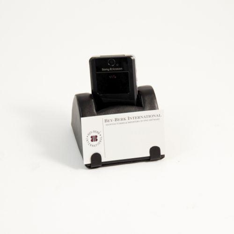 Bey Berk Black Leather Mobile Phone & Business Card Holder