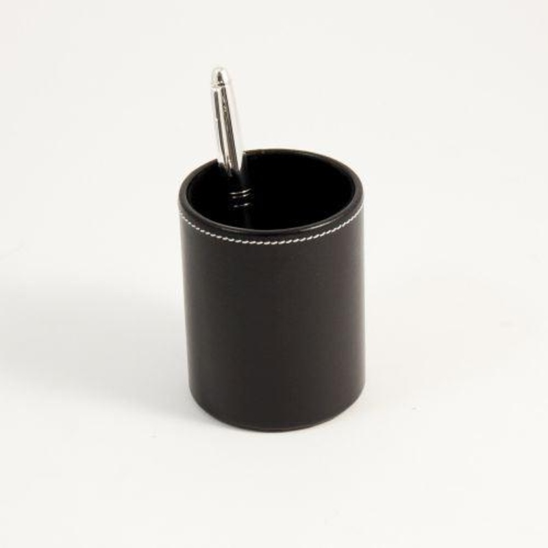Bey Berk Black Leather Pen Cup