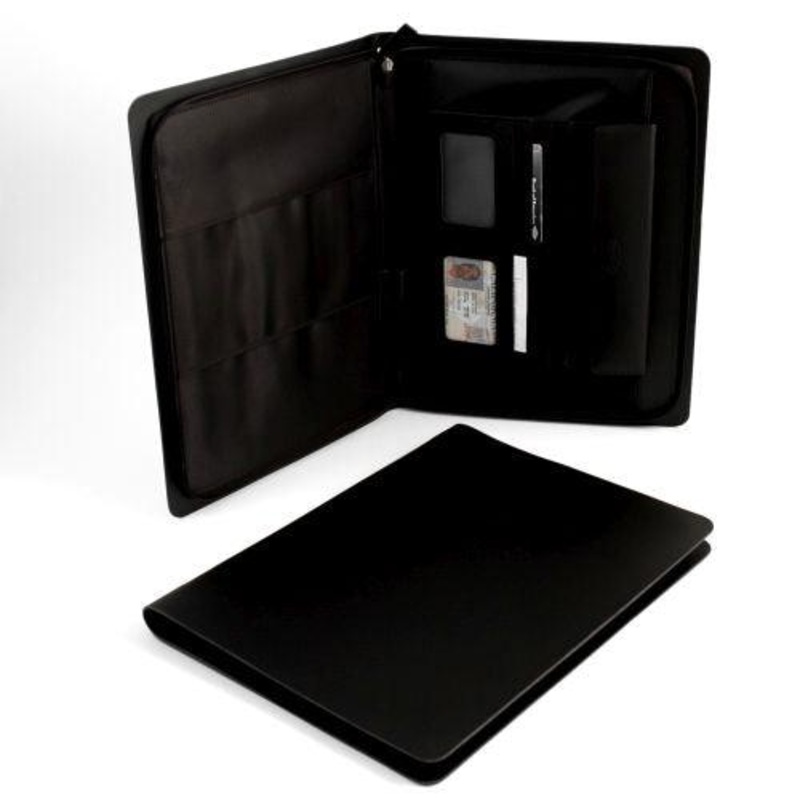 Bey Berk Black Leather Portfolio With Multi Compartments