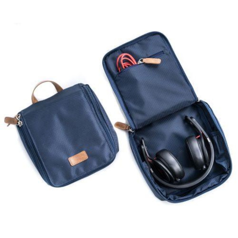 Bey Berk Blue Ballistic Nylon Headphone Storage Case / Pouch