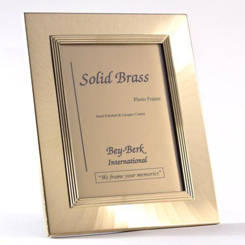 Bey Berk Brass 4X6 Picture Frame With Easel Back