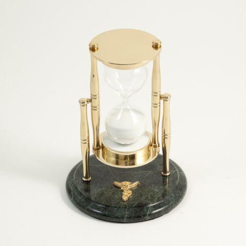 Bey Berk Chiropractor Green Marble 30 Minute Sand Timer