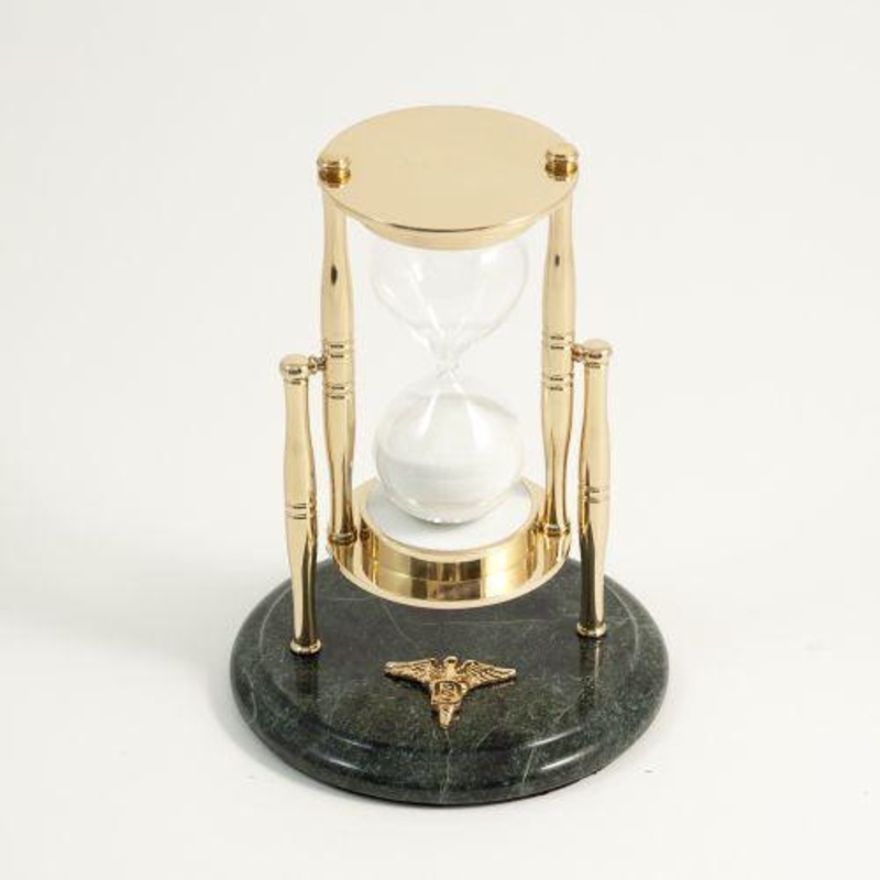 Bey Berk Dental Green Marble 30 Minute Sand Timer