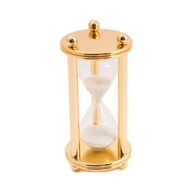 Bey Berk Gold Plated 5 Minute Sand Timer