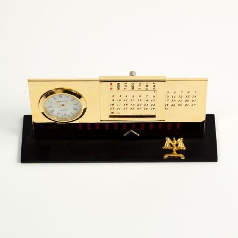 Bey Berk Legal Gold Plated Perpetual Calendar & Clock