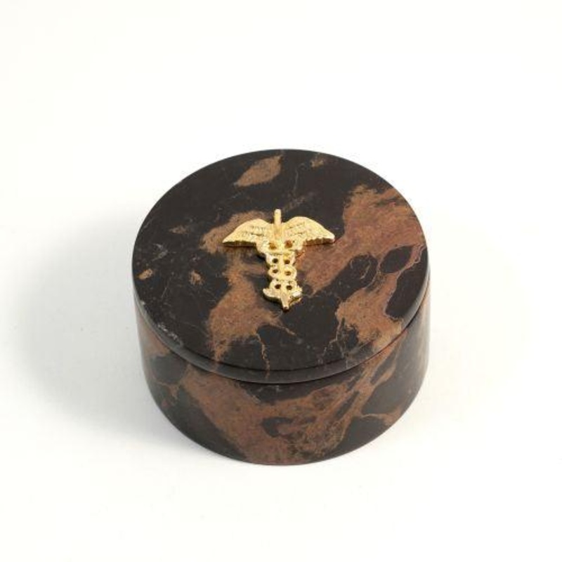 Bey Berk Medical, Tiger Eye Marble Round Box