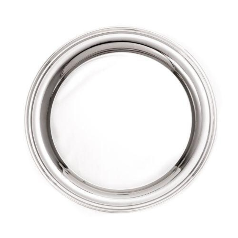 Bey Berk Nickel Plated 10 Round Tray