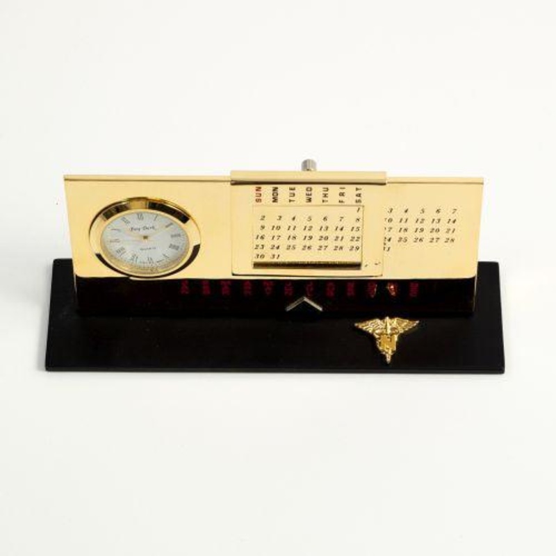 Bey Berk Nursing Gold Plated Perpetual Calendar & Clock