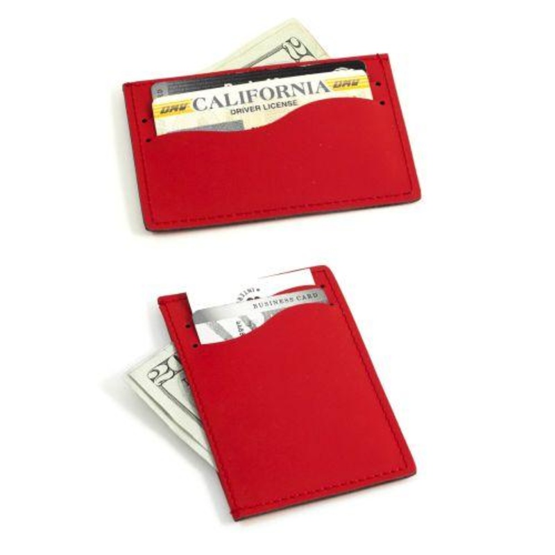 Bey Berk Red Leather Slim Wallet With Multi Slots